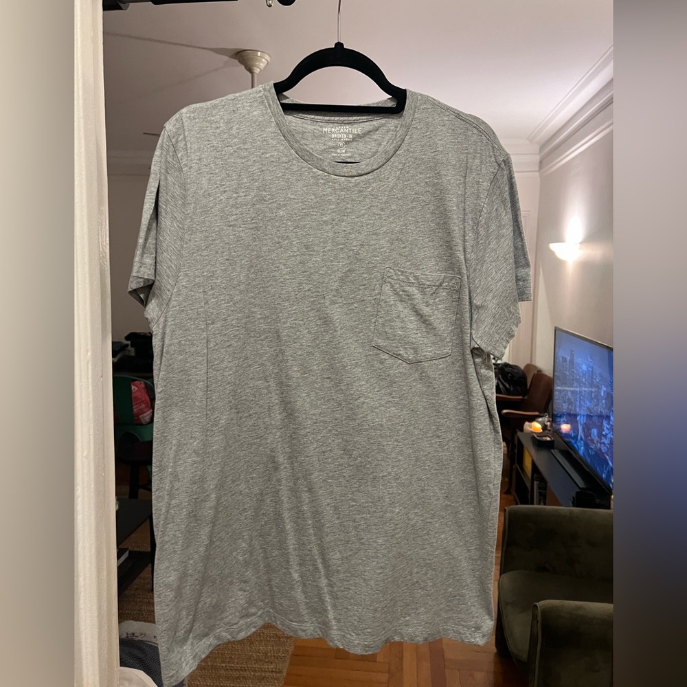 J Crew Grey Pocket T-Shirt